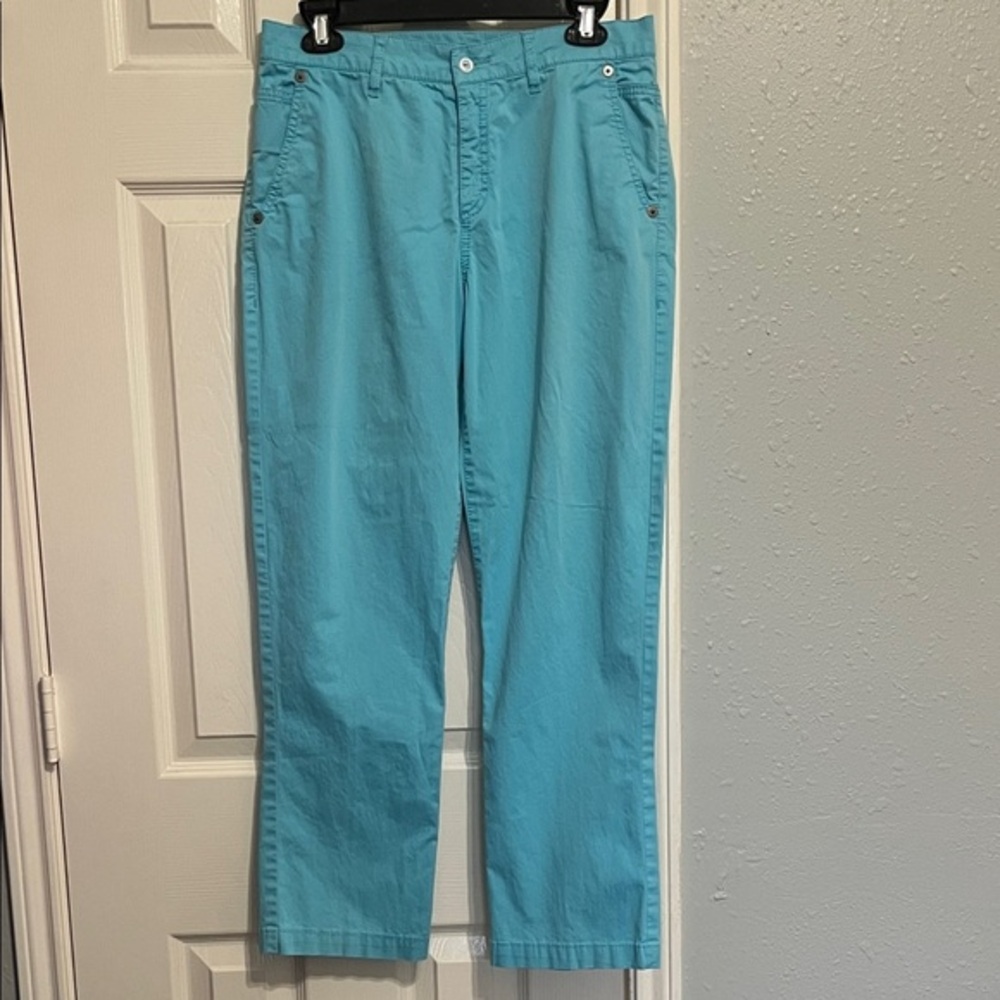 Escada Women's Turquoise Straight Leg Jeans, size 8